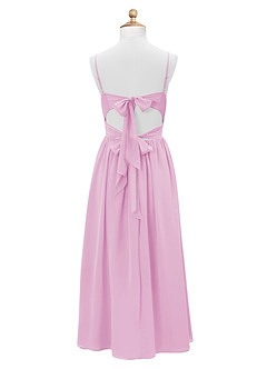 Azazie Zeya Junior Candy Pink A-Line Chiffon Dress image8