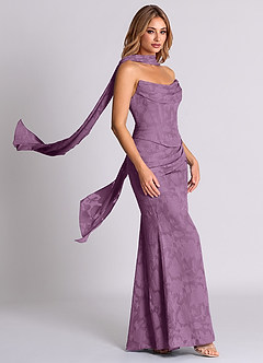 Azazie Sorrel Bridesmaid Dresses Wisteria Mermaid Corset Floral Burnout Convertible Dress image4