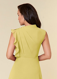 Azazie Narine 신부의 어머니 드레스 A라인 주름진 쉬폰 플로어 길이 드레스 image6