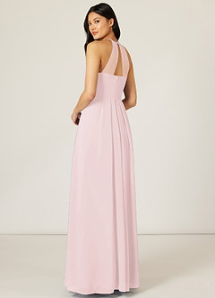 Azazie Sarah Brautjungfernkleider Empire Plissee Chiffon Kleid Zartrosa image5