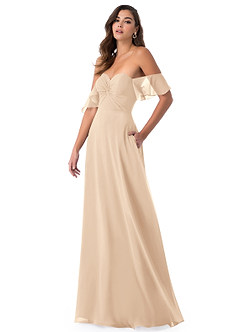 Azazie Juna Final Sale Tahiti A-Line Ruched Chiffon Convertible Dress image4