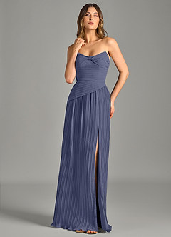 Azazie Becka Bridesmaid Dresses Stormy A-Line Strapless Chiffon Dress image1
