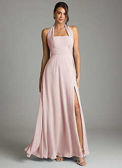 Azazie Tamira Suknie dla druhen Linia A Pofałdowany Szyfon Do ziemi Sukienka image1