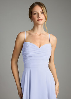 Azazie Ayla Abiti da Damigella Abito A-Line in Chiffon Scollo a Cuore Lavanda image3