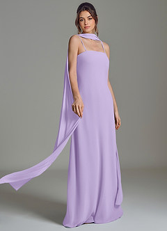 Azazie Ilana Bridesmaid Dresses Lilac A-Line Strapless Chiffon Dress image7