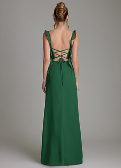 Azazie Jessamine Bridesmaid Dresses Dark Green Mermaid Corset Chiffon Dress image7