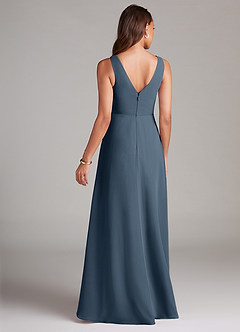 Azazie Nelly Bridesmaid Dresses Neptune A-Line Pleated Chiffon Dress image5