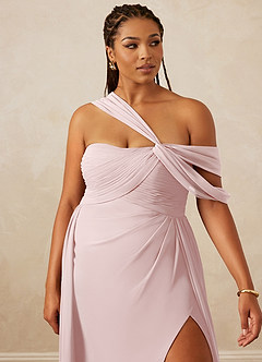 Christian Siriano Bridal for Azazie 1014 Bridesmaid Dresses Blushing Pink A-Line Off the Shoulder Chiffon Dress image15