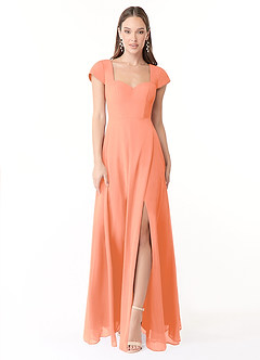 Azazie Hainsly Bridesmaid Dresses Sunset A-Line Sweetheart Neckline Chiffon Dress image1