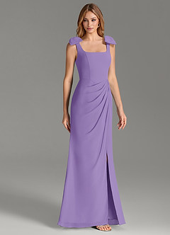 Azazie Adalynn Bridesmaid Dresses Tahiti Mermaid Pleated Chiffon Dress image4