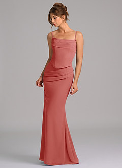 Azazie Sorrel Suknie dla druhen Syrena Gorset Szyfon Do ziemi Sukienka image6