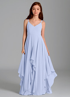 Azazie Karan Junior Ice A-Line Chiffon Dress image4