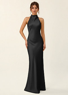 Homeper Black Open Back Stain Vacation Dress image3