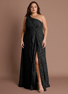 Hermosa Black One Shoulder Maxi Dress image10