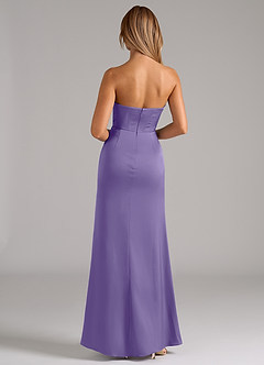 Azazie Johana Bridesmaid Dresses Tahiti Mermaid Off the Shoulder Stretch Satin Convertible Dress image7