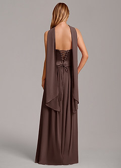 Azazie Cadence Suknie dla druhen Linia A Gorset Satyna elastyczna Do ziemi Sukienka image4