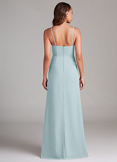 Azazie Maci Brautjungfernkleider Etui Plissee Chiffon Kleid Seegrün image7