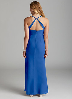 Azazie Becca Junior Royal Blue Mermaid Chiffon Dress image4