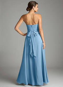 Azazie Tamira Suknie dla druhen Linia A Pofałdowany Szyfon Do ziemi Sukienka image4