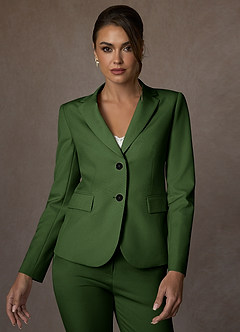 Whitney Olive Structured Stretch Blazer