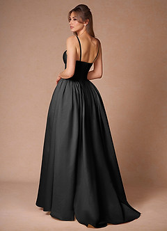 Relana Black Sleeveless Bandeau Ballgown image6