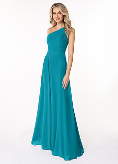 Azazie Dallas Bridesmaid Dresses Jade A-Line One Shoulder Chiffon Dress image1