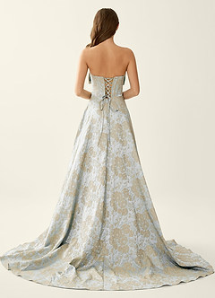 Leilani Ice Blue Corset Lace Up Back Beading Prom Dress image2