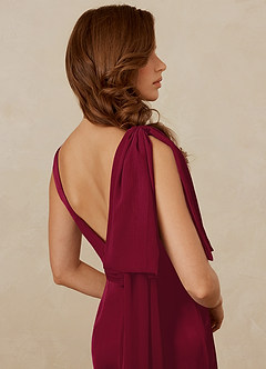 Christian Siriano Bridal for Azazie 1011 Bridesmaid Dresses Burgundy Mermaid Bow Stretch Satin Dress image10