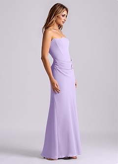 Azazie Debby Bridesmaid Dresses Lilac Mermaid Strapless Chiffon Dress image5