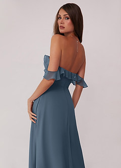 Barbie ♥ Azazie Bridesmaid Dresses Neptune A-Line Off the Shoulder Chiffon Convertible Dress image5