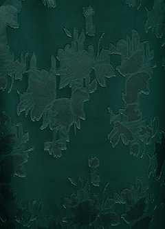 Azazie Dorina Klänningar till brudens mor Klä Tubklänning i Blommig Jacquard Plisserad Tallgrön image6