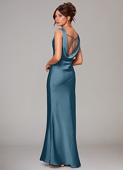Azazie Rylina Bridesmaid Dresses Bermuda Mermaid Stretch Satin Dress image4