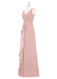 Azazie Julianna Bridesmaid Dresses Powder Pink A-Line Chiffon Dress image8