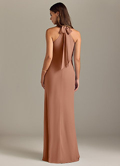 Azazie Doretta Bridesmaid Dresses Bronzer Mermaid Pleated Chiffon Dress image8