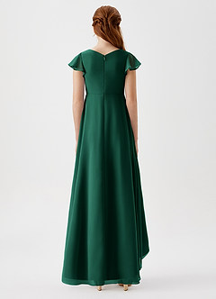 Azazie Breanne Junior Emerald A-Line Chiffon Dress image5
