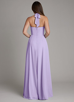 Azazie Irina Bridesmaid Dresses Lilac A-Line Pleated Chiffon Dress image3