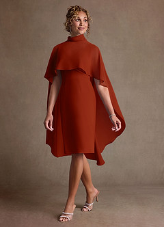 Azazie Irna Suknie dla Matki Panny Młodej Kolumna Szyfon Długość do kolan Sukienka image3