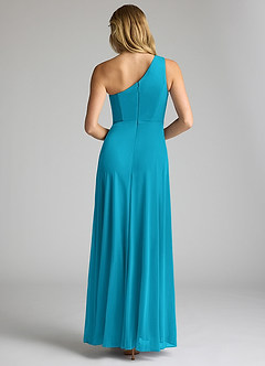 Azazie Brooke Abiti da Damigella Abito A-Line in Maglia Monospalla Giada image5