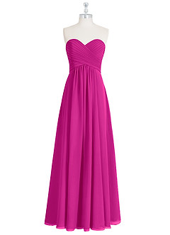 Azazie Yazmin Brautjungfernkleider Wandelbar A-Linie Herzausschnitt Chiffon Kleid Fuchsia image8