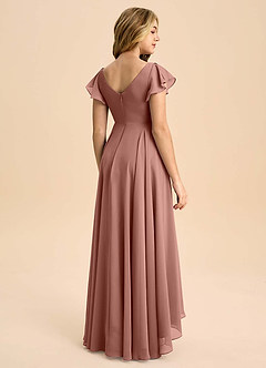 Azazie Caria Junior Cedar Rose A-Line Pleated Chiffon Dress image2