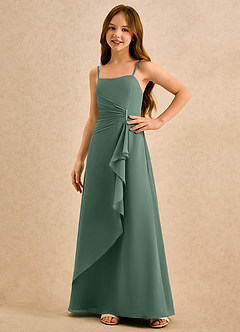 Azazie lolly Girls Formal Flower Girl Klänningar Klä A-Line i Chiffong Plisserad image5