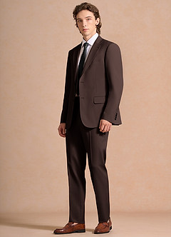 front James Ganache Structured Stretch Suit