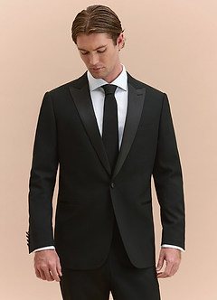 front Hudson Black Peak Lapel Tuxedos Jacket