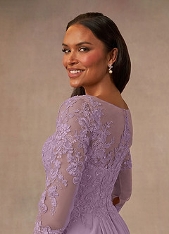 Azazie Calanthe Mother of the Bride Dresses Wisteria A-Line Scoop Chiffon Dress image4