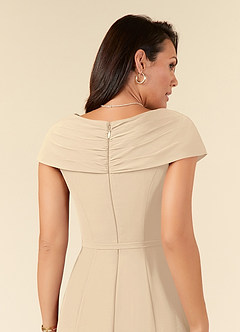 Azazie Bailora Mother of the Bride Dresses Champagne Mermaid Ruched Chiffon Dress image5