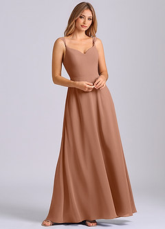 Azazie Beatrice Bridesmaid Dresses Bronzer A-Line Sweetheart Neckline Chiffon Dress image4