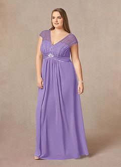 Azazie Star Mother of the Bride Dresses Tahiti A-Line V-Neck sequins Chiffon Dress image8