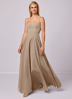 Barbie ♥ Azazie Bridesmaid Dresses Taupe A-Line Chiffon Dress image1
