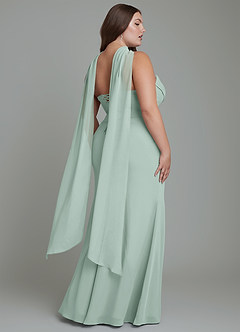 Azazie Sorrel Bridesmaid Dresses Agave Mermaid Corset Chiffon Dress image15