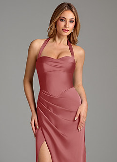 Azazie Serenity At-home Try On Dresses Dusty Sage Mermaid Sweetheart Neckline Stretch Satin Dress image7